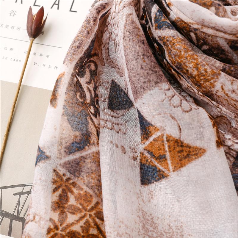 Autumn Fashion Aztec Geometric Viscose Shawl Scarf Lady High Quality Wrap Pashmina Stole Echarpe Foulards Mulsim Hijab 180*90Cm
