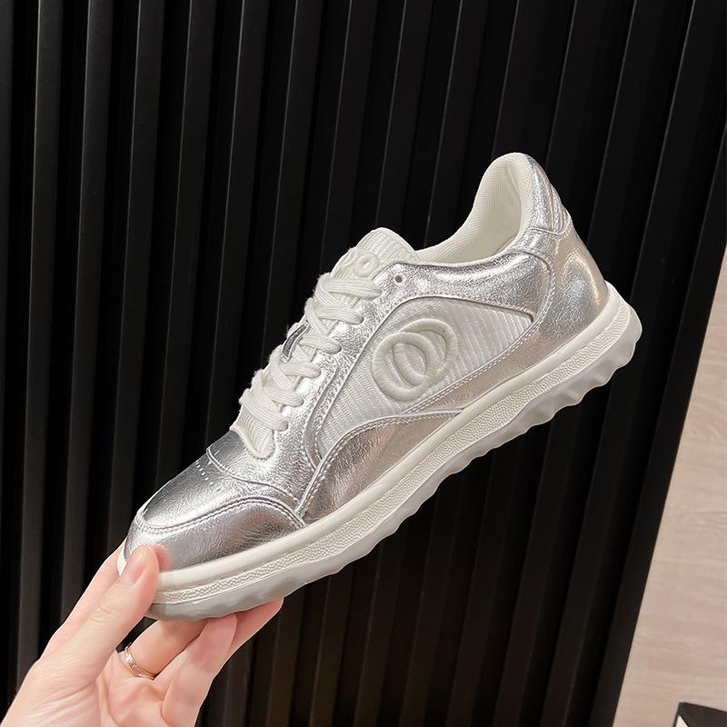 Little white shoes women's new leather breathable versatile board shoes color matching running casual sports shoes tide