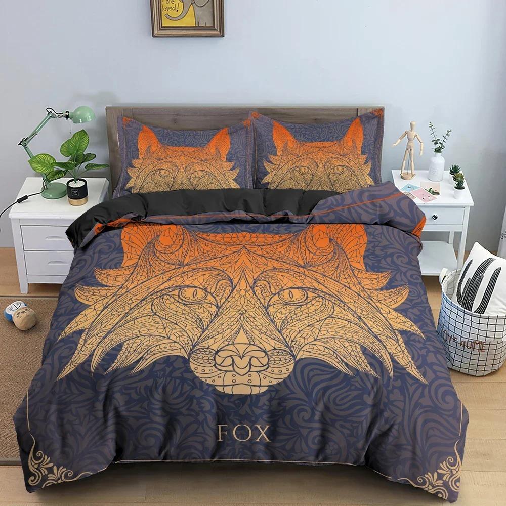 Horse Duvet Cover Set Animal Pattern Comforter Cover Bedding Set Personality Quilt Cover With Pillowcase Queen King Bedclothes