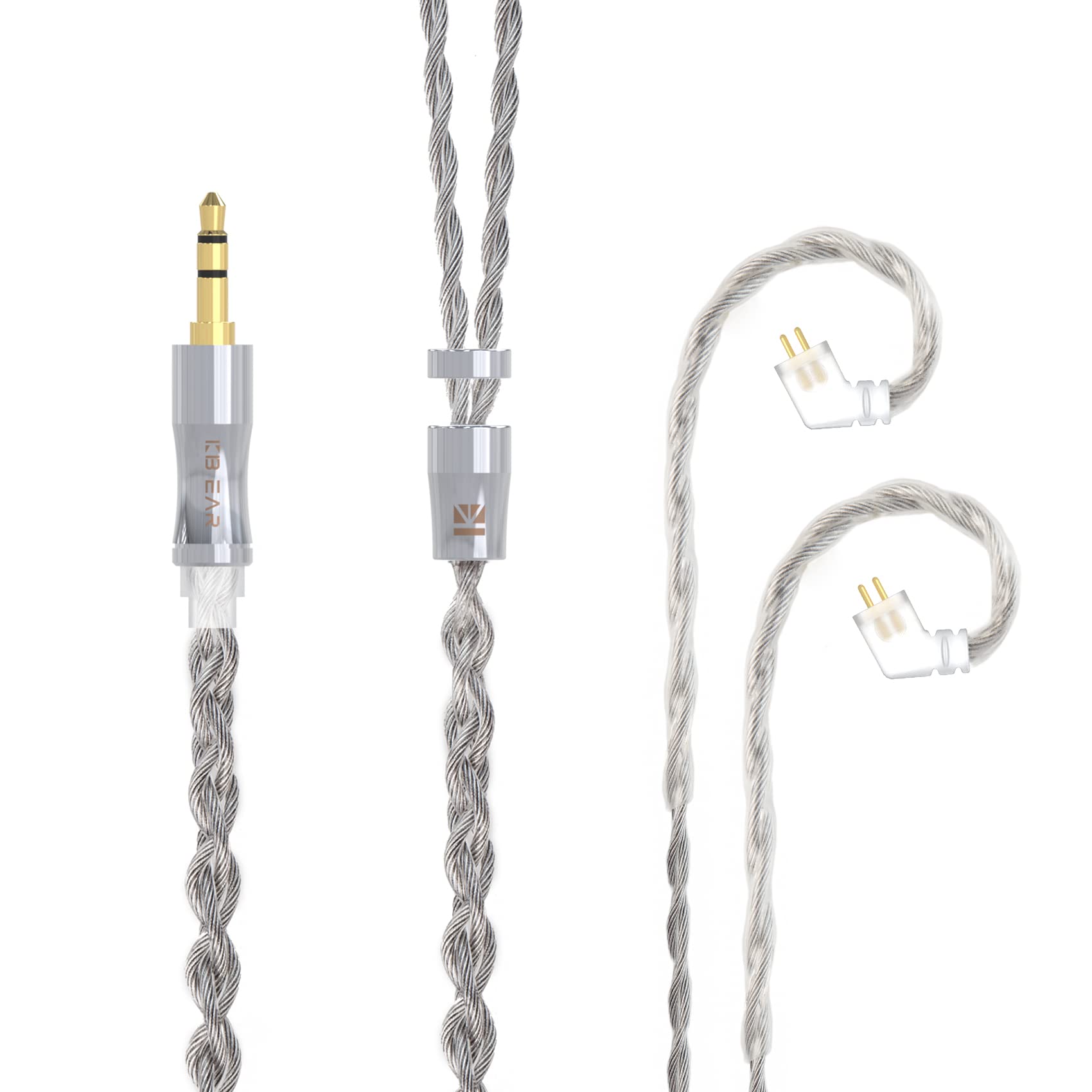 

Ice TFZ Graphene and Copper Mix Cable Earphone Upgrade Cable Earphone Replacement Compatible with [KBEAR String] 3.5mm Re-Cable Silver-Plated