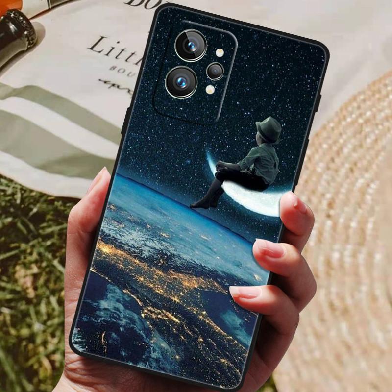 Funda para Realme GT2 Pro 5G TPU Parachoques Negro Silicona Protectora Funda para Realme GT 2 Pro Funda de Teléfono GT2 Pro 2PRO 2022 Capas