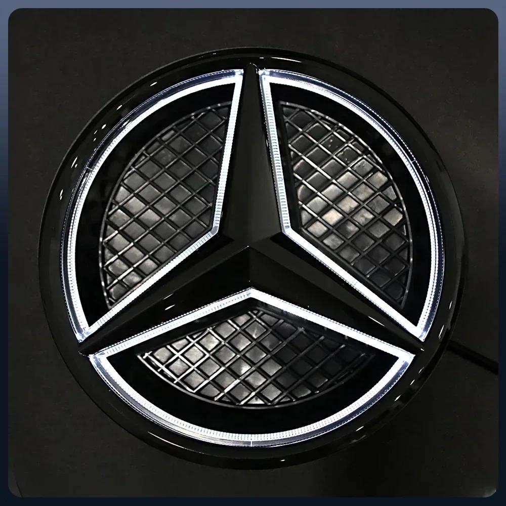 C200 E200 For Mercedes Benz For Mercedes Benz OE LED Emblem Light Car Glossy Black Front Grille Illuminated Logo Star Badge X253