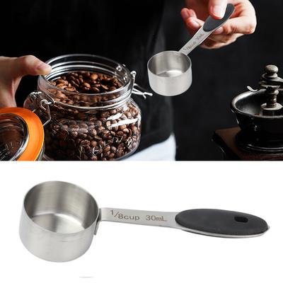 30ml Coffee Measuring Scoop 1/8 Cup Stainless Steel Tablespoon Large Capacity and Comfortable Hand Feeling for Kitchen Tea Scoop