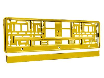 License Plate Frame, Metallic, Gold