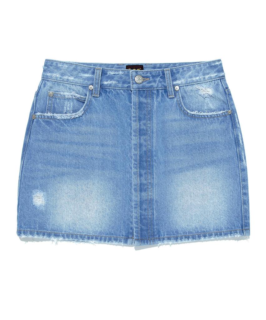 Lee Women Raw Denim Mini Skirt Indigo Medium