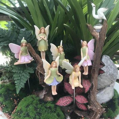 6 Pack Fairy Garden Accessories Miniature Fairy Garden Fairy Statue Home Miniature Faux Garden Decor Home Decorations