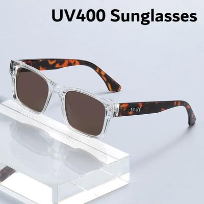 Men's Stylish Square Frame Outdoor UV400 Protection Sunglasses High Quality Oversize New Trends Sun Glasses Women Personality Goggles