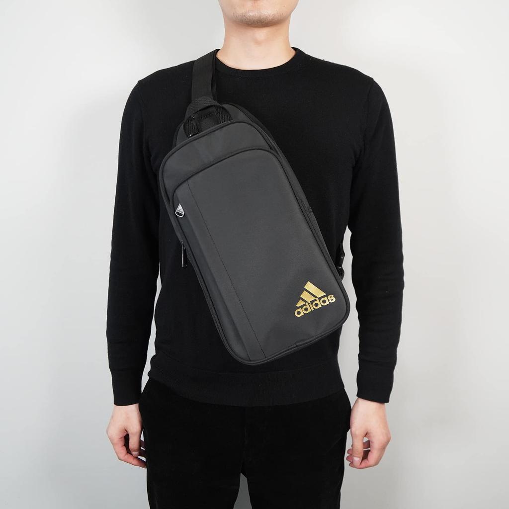Adidas 7L Body Men's Bag, One-Shoulder Bag, No. 68103, Black/Gold