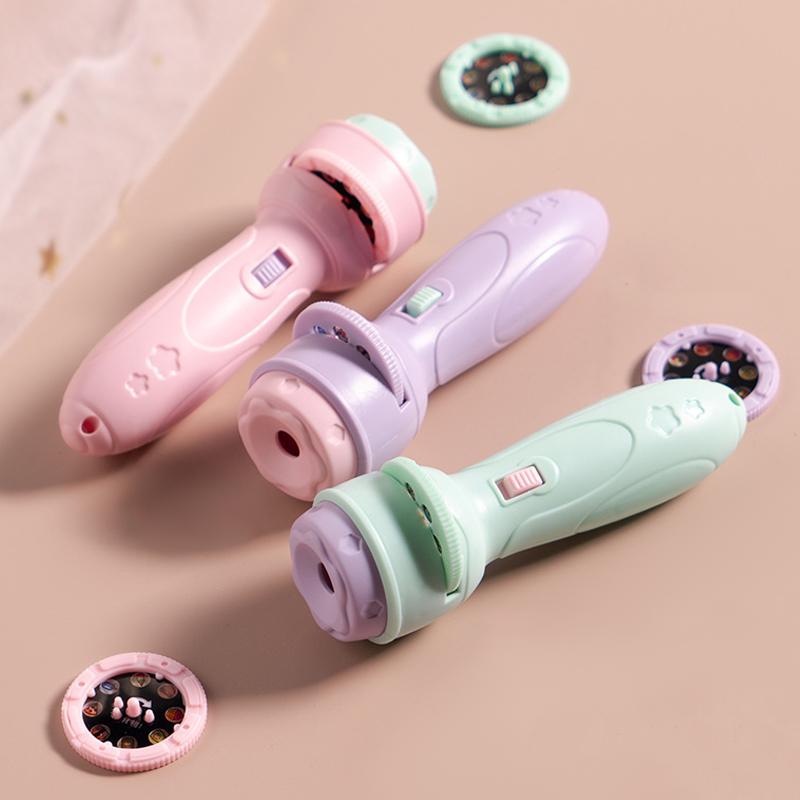 Projector flashlight Early education educational development toy children's enlightenment luminous toy cartoon pattern projector
