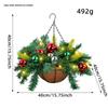 Cross-border Artificial Christmas Hanging Basket Wreath Holiday Decoration