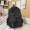 Schoolbag new Korean version solid color small fresh middle and high school students multi-compartment backpack campus ins wind large capacity 