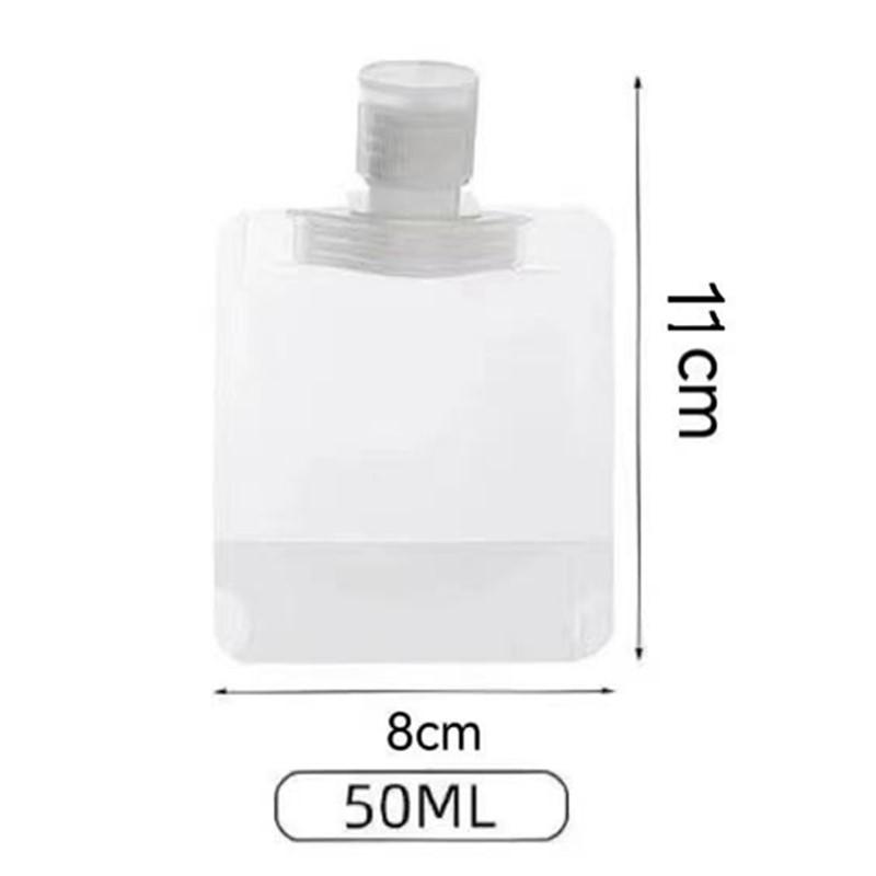 10Pcs 50Ml Travel Storage Bag Portable Packaging Cosmetic Lotion Shower Gel Shampoo Leakproof Refillable Empty Bag