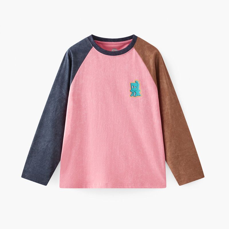 [Choose 3 Pieces from 179] Mqd Children's Short-Sleeved T-Shirt Summer Boys and Girls Color-Blocking Printed Loose T-Shirt