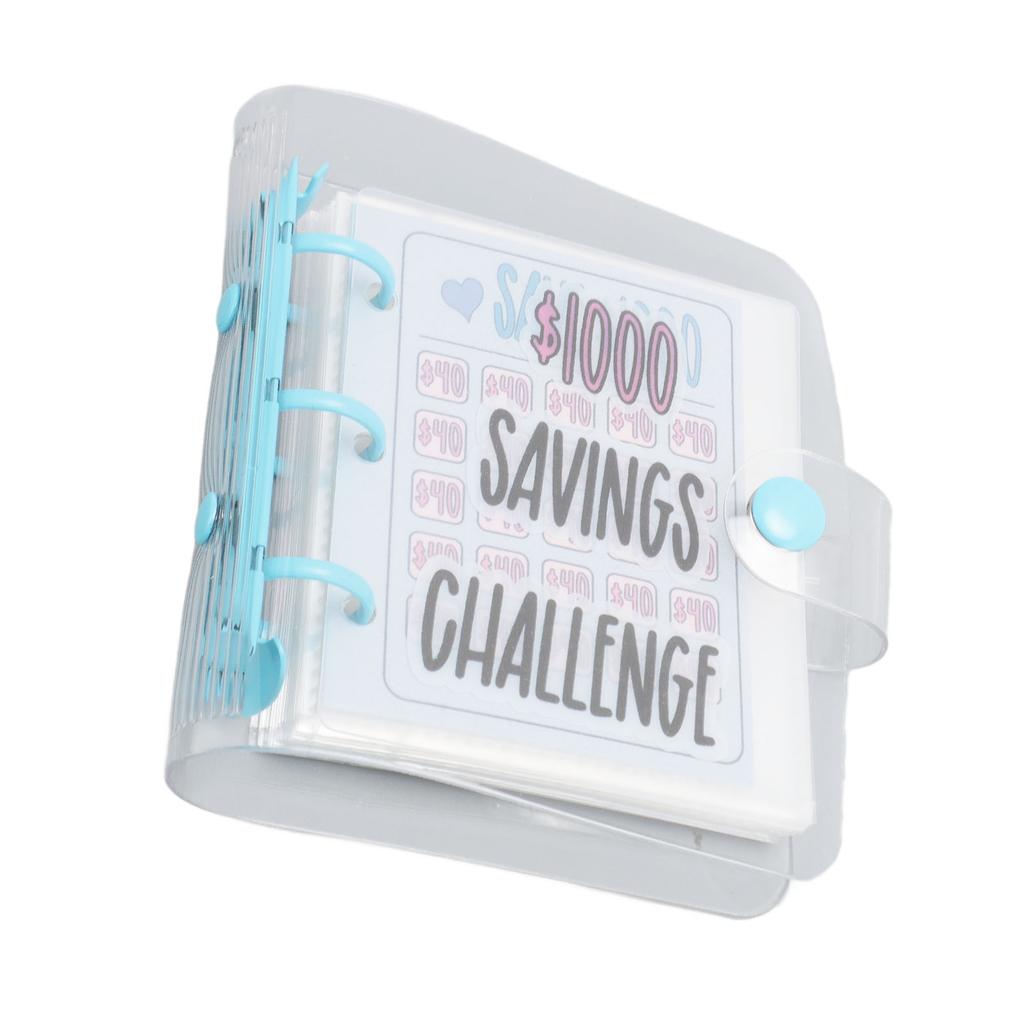 1000 Savings Challenge Víceúčelové PVC Opakovaně použitelné Rozpočet s nálepkami pro správu peněz
