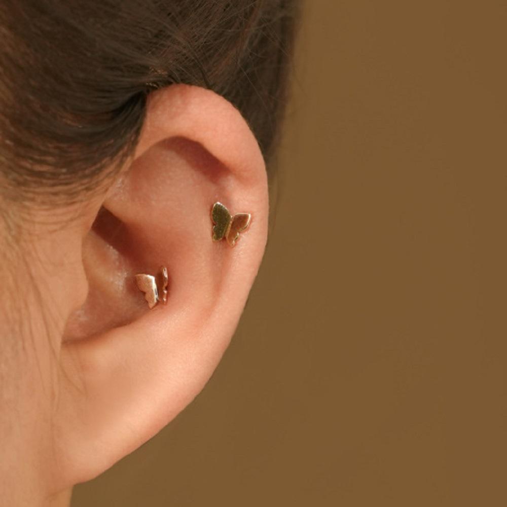 14K Salty Butterfly Piercing Earrings