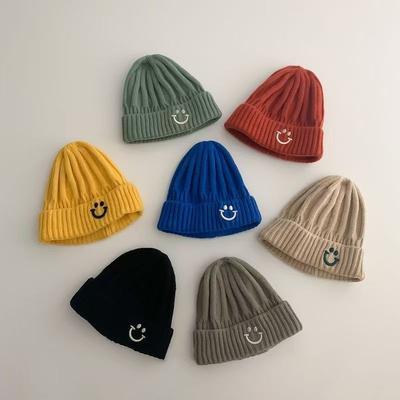 Baby Wool Hat Autumn and Winter Knitted Warm Baby Hat Versatile Boys and Girls Pullover Hat