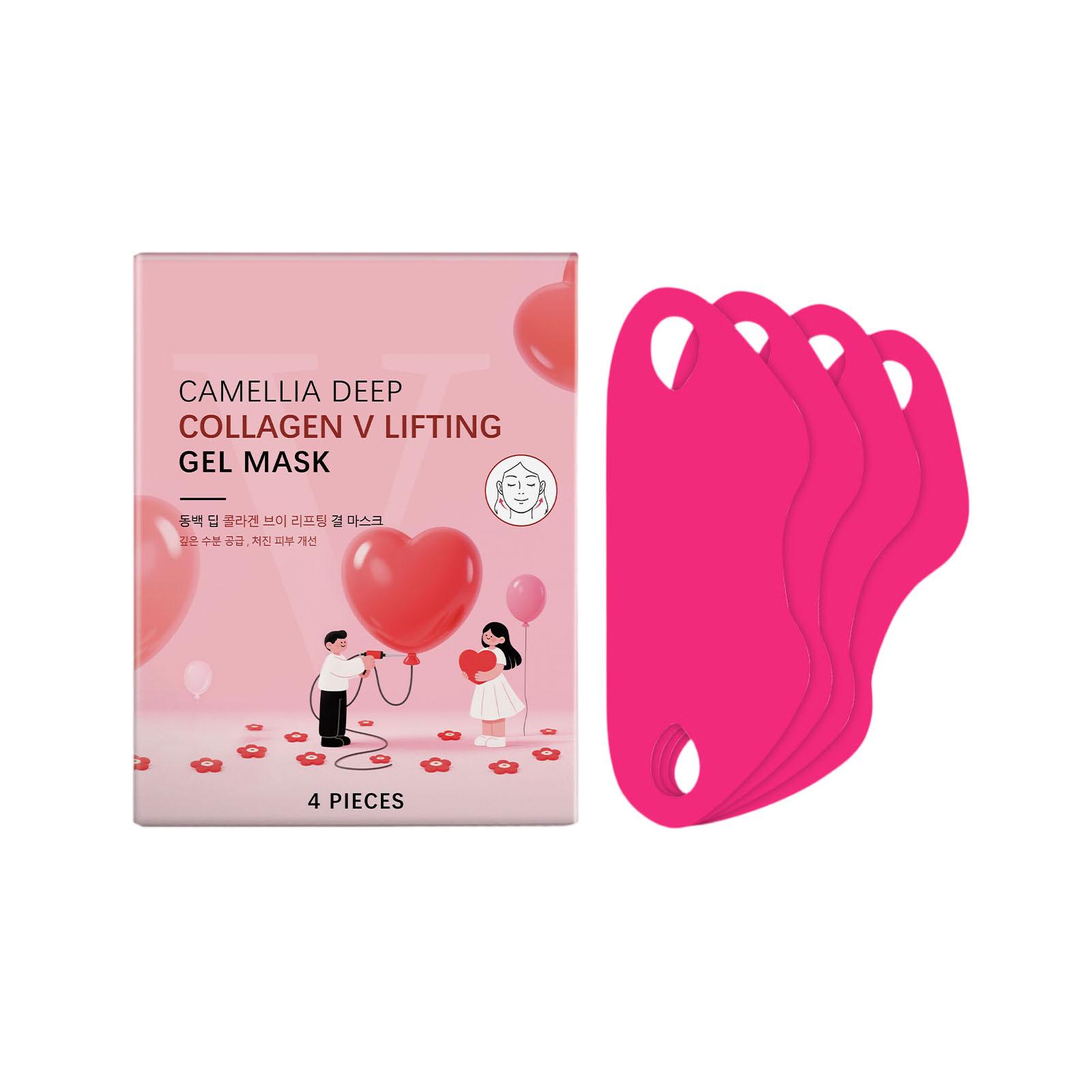 

Формирующая, Укрепляющая и Подтягивающая Маска, Формирующая Двойной Подбородок, Маленькое Лицо, V-образная Маска для Лица, Укрепляющая Шею, Укрепляющий и Подтягивающий Маска-Патч. One Size розовый