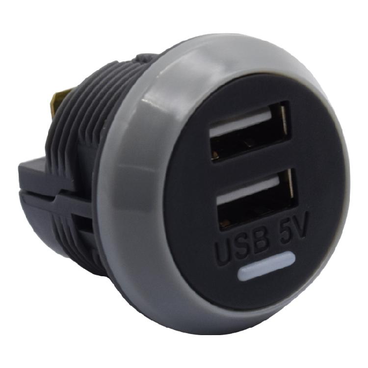 

3.1A 12V-24V Dual USB Car Charger Waterproof Power Adapter Socket Outlet for Bus 1
