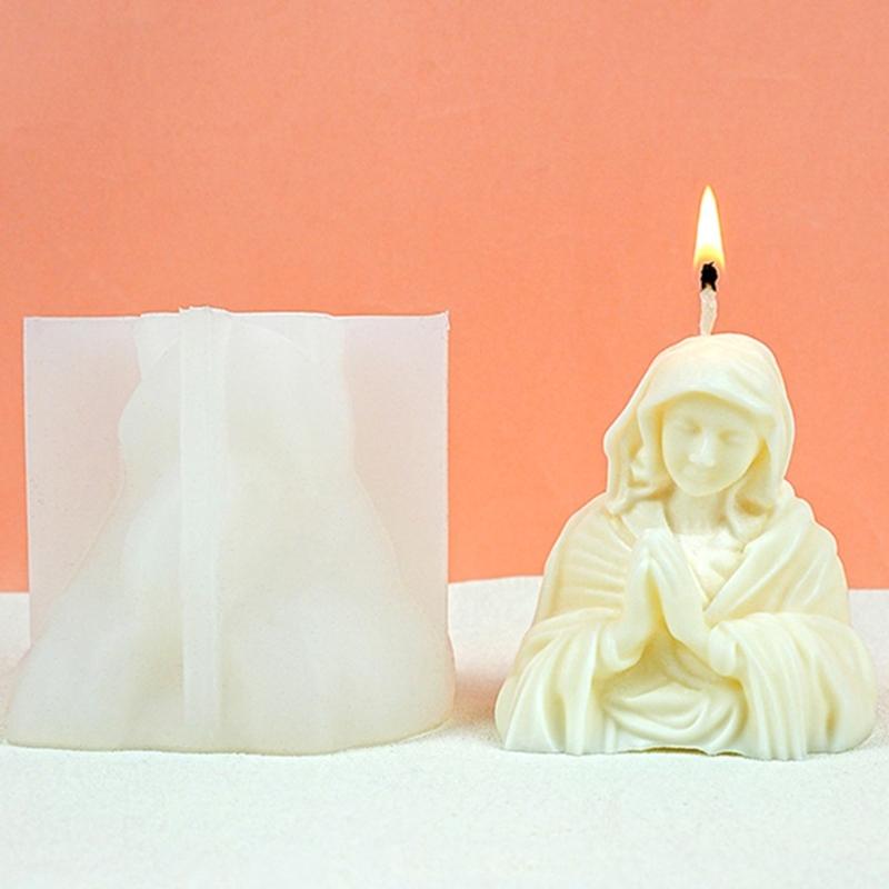 Praying Virgins Marys Candle Mould Silicone Mould For Craft And Home Decoration