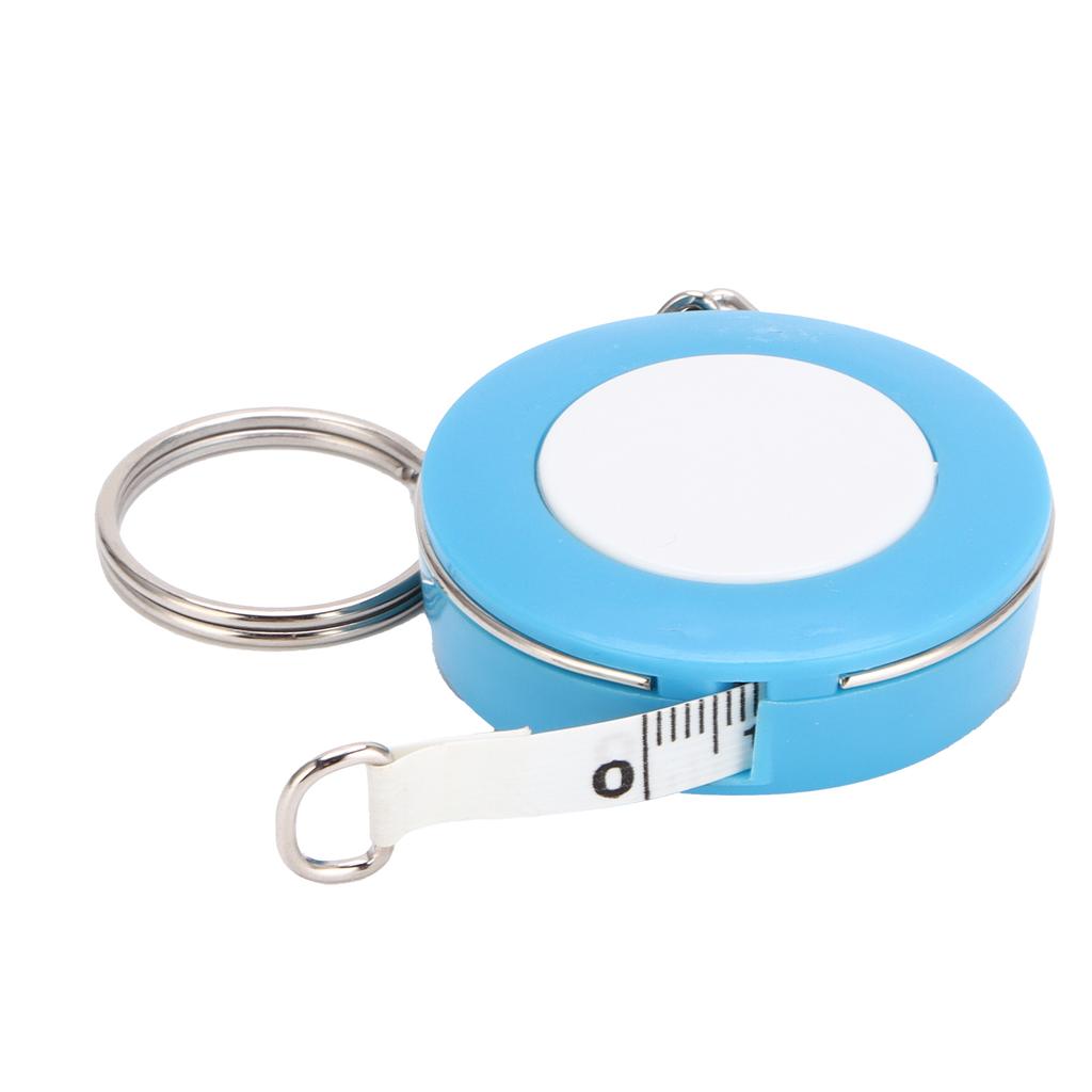 Soft Tape Measure Mini Colored Keychain Shape Retractable Ruler for Fabric Sewing Tailor Cloth KnittingBlue