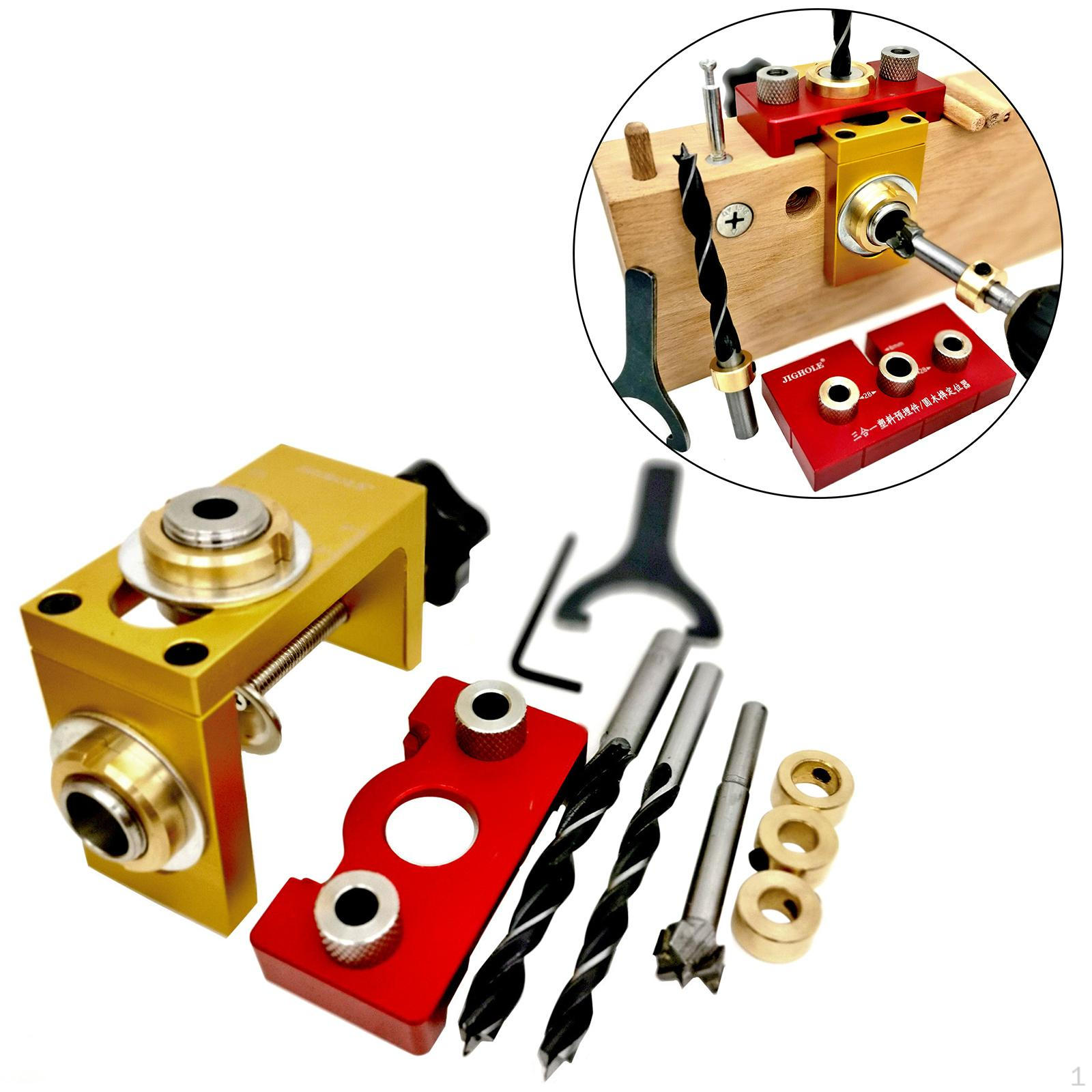 

Guide Hole Jig for Board Splicing Furniture Repair no locator plate