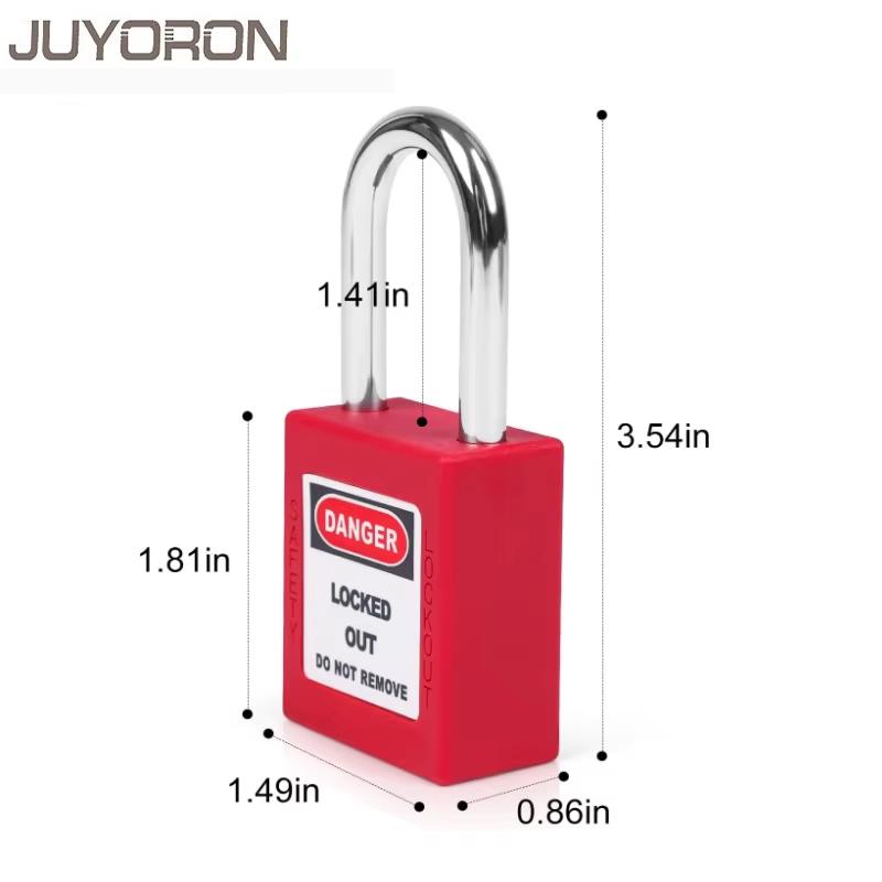 5PCS Lockout/Tagout Steel Industrical Seguridad Safety Padlock Red Yellow Green Black Blue Mini Lockout Padlock with 2 Keys 6