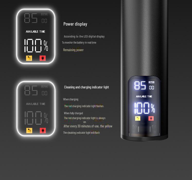 Rechargeable Electric Men's Hair Clipper: Waterproof, Special Carving Design