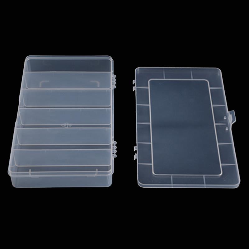6 Grid Rectangular Storage Box Pp Plastic Transparent Box Lure Fishing Gear Box