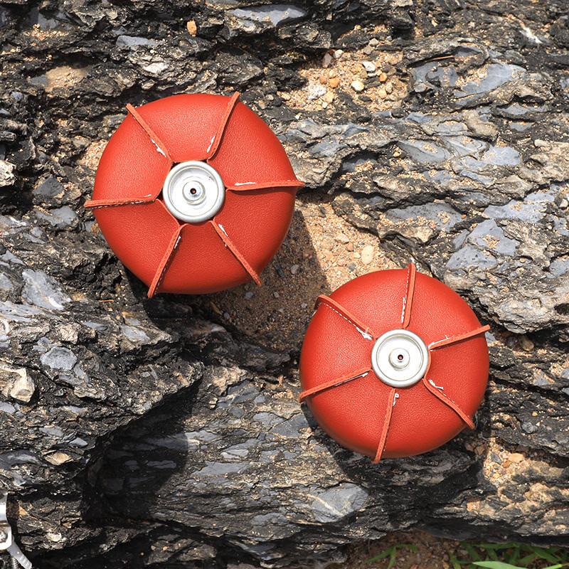 Outdoor Camping Flat Gas Canister Leather Cover