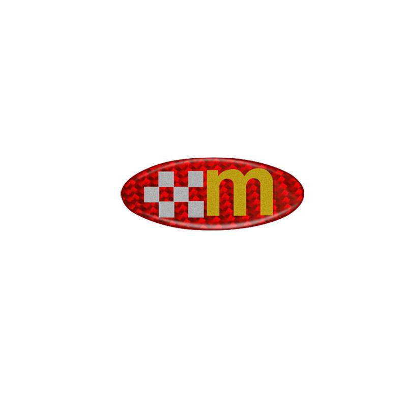 BAZA7 Resin Carbon Fiber Style ST Badge Logo Car Steering Wheel Center Sticker for Ford Focus Mondeo Fiesta Kuga Ranger Fiesta Escort