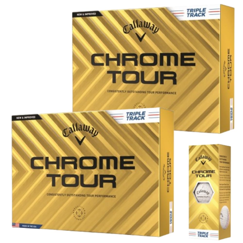 

Dozen Callo Way Golf Balls CHROME TOUR 24 Triple Track White 4 Pieces shop card included [2 Set] *Original