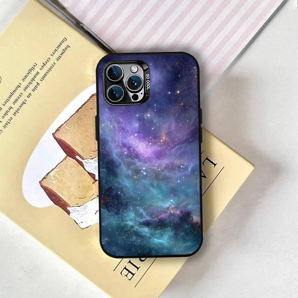 Milky Star Phone Case For iPhone 17,16,15,14,13,12,11 Plus,Pro Max,XS,Colored Silver Plated Inside Cover