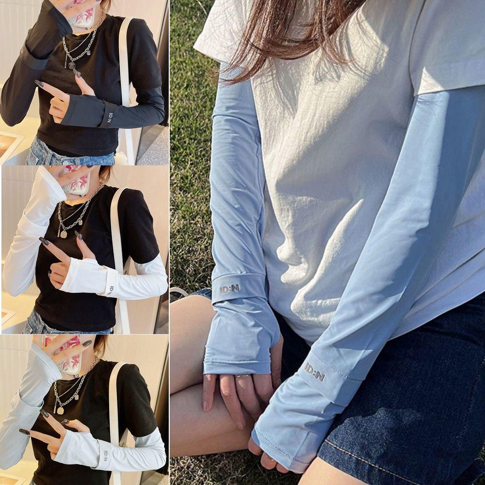 

Велосипедная защита от солнца, солнцезащитный крем, перчатки без пальцев, дышащие варежки, женские рукава чёрный