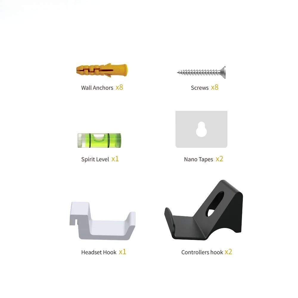 Wall Mount for PS5 Slim/PS5 (Disc and Digital), Steel Wall Bracket with 1 Headset Holder and 2 Controller Hooks