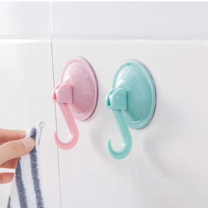 Transparent Vacuum Suction Cup Hooks for Kitchen & Bathroom – Strong Load-Bearing Wall Mount