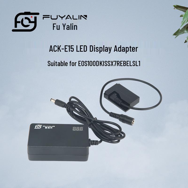 LPE12 Adapter for Canon DSLR 100D, Kiss X7, Rebel SL1 - Indoor Live Streaming Power Supply LED Power Variant