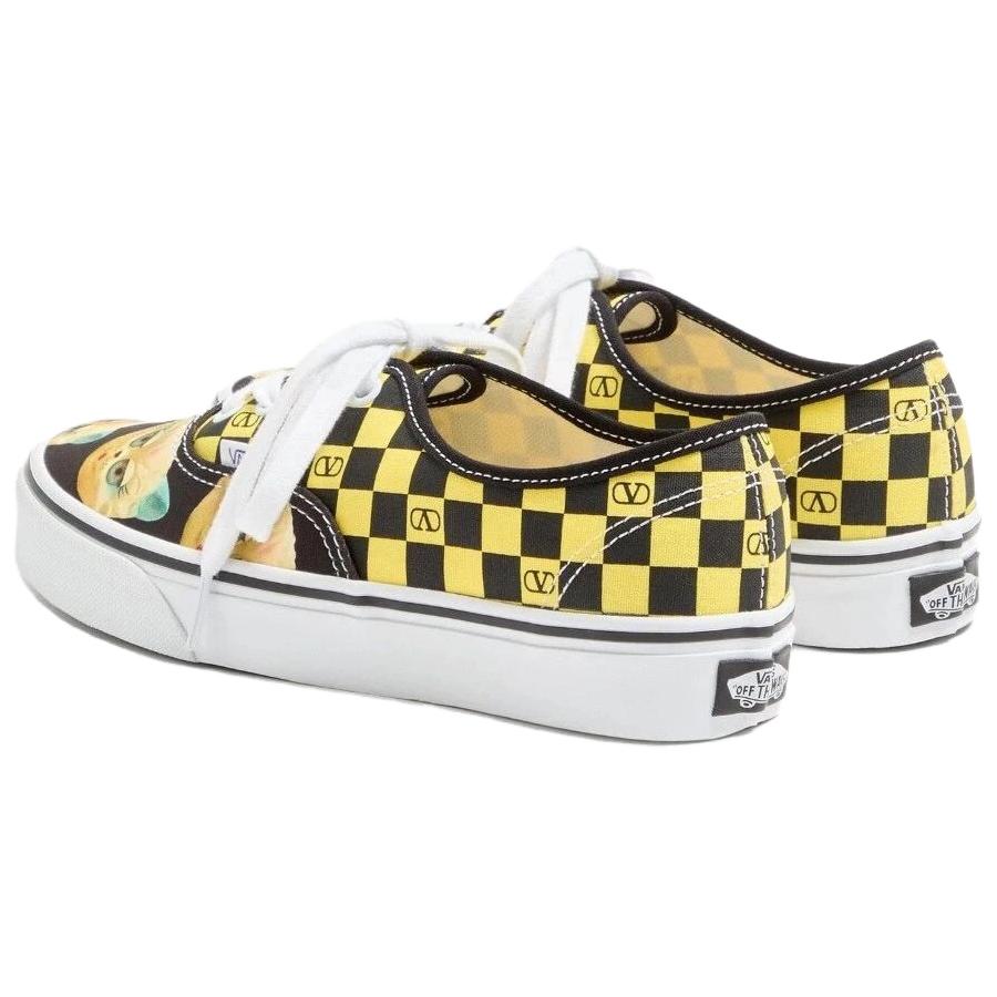 Vans x Valentino Authentic Skateboard Shoes Men's Black Yellow YSOM23HPJBAH