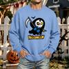 Men's Halloween Printed Long Sleeve T-Shirt Unisex Crewneck Casual Sports Top