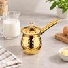 Stainless Mini Cooking Pot Lidded Hammered with Lid Colored 200ML