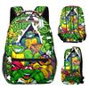Anime Cartoon Ninja Turtles Backpack Children'S Schoolbag Primary School Backpack Wear-Resistant Digital Printing Backpack