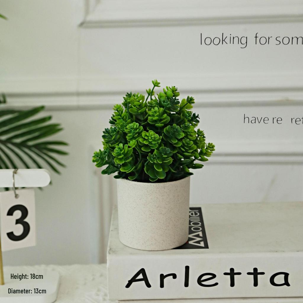European Fresh Simulation Green Plant Potted Ornament for Home Decor