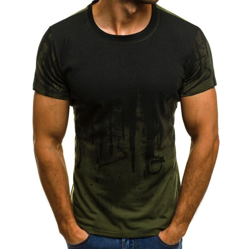 

Новая мужская модная спортивная футболка с индивидуальным принтом для фитнеса, мужская летняя тонкая футболка с коротким рукавом 5XL зелёный