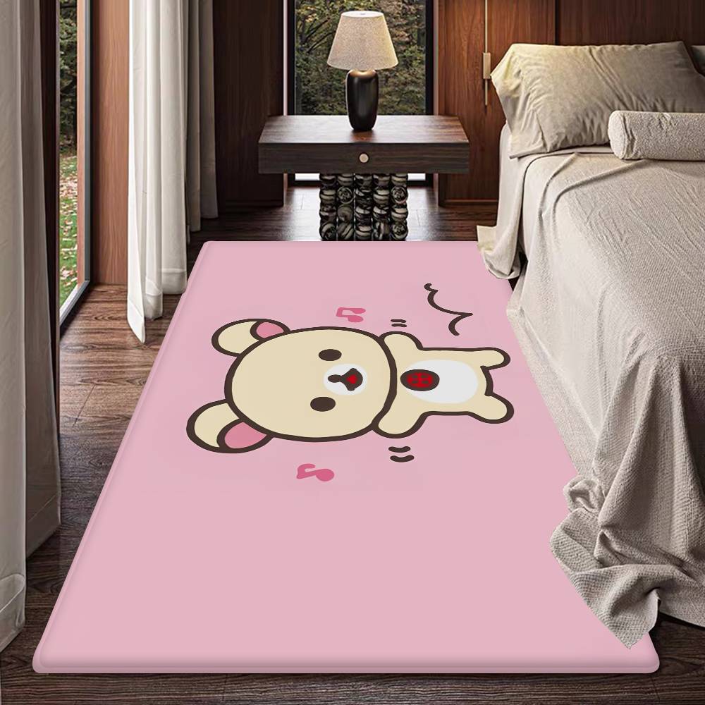 Cute Cartoon R-Rilakkuma B-Bear Kitchen Mat Kids Room Bedroom Decoration Balcony Anti-Slip Doormat Living Room Alfombra