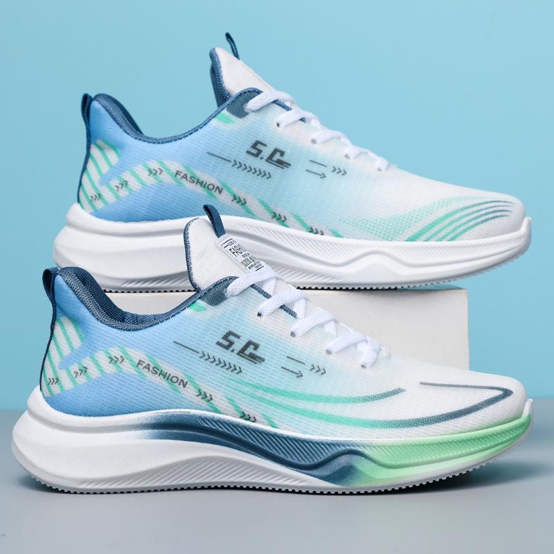 

Весенние кроссовки мужские тонкие кроссовки платформа приливная обувь обувь для путешествий дышащие туфли из сетки ледяного шелка 46 синий