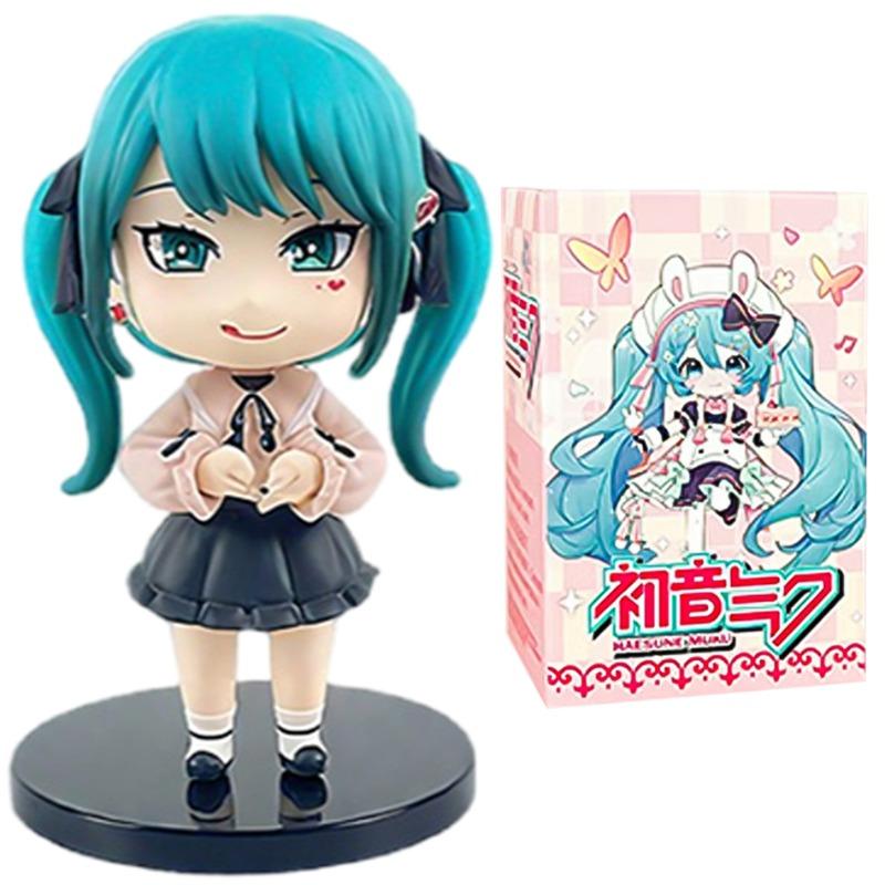 Chibi Hatsune Miku Blind Box Figure - Anime Vocaloid Collectible Model, Cute Desk Decor Surprise Gift for Fans