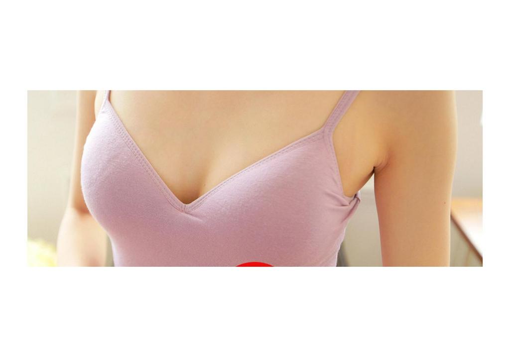 Plus-Size Women's Backless V-Neck Modal Camisole with Built-in Bra for Yoga