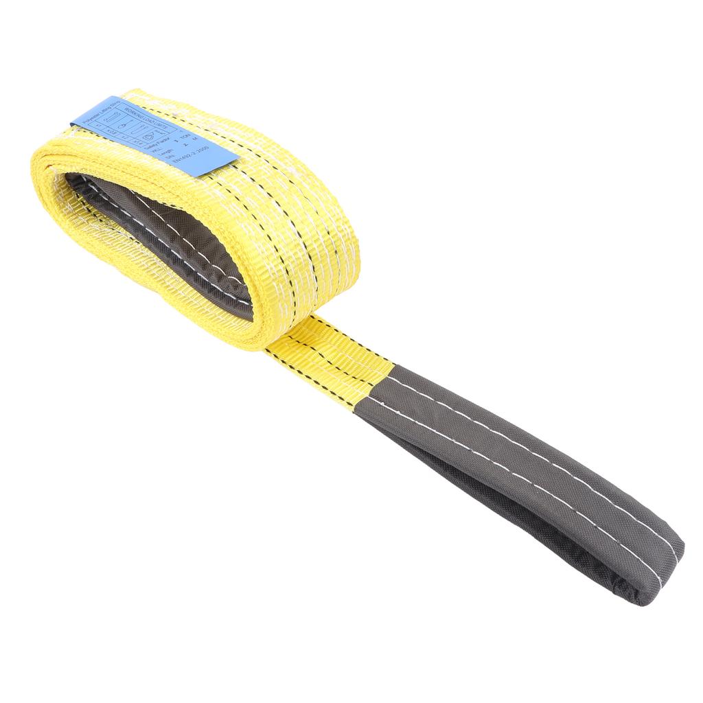 Lina płaska 3T z podwójnymi klamrami Poliestrowy pas do podnoszenia dla żurawia przemysłowego 2 metry