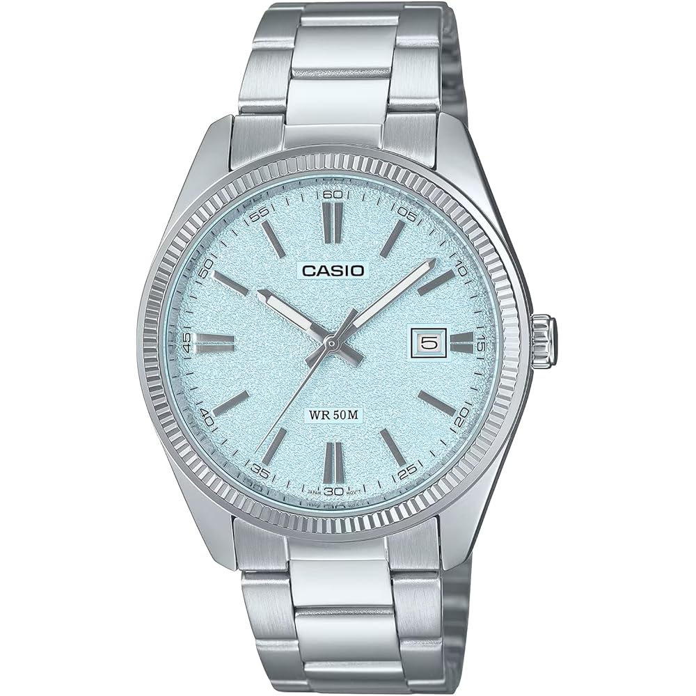 [Casio] CASIO Analog Quartz Men s Watch MTP-1302DD-5AV Metal Band Silver Brown Kyokko Dial Overse...