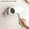 Hair Dryer Holder With Storage Organizers Adhesive Installation For Bathroom Space Saving