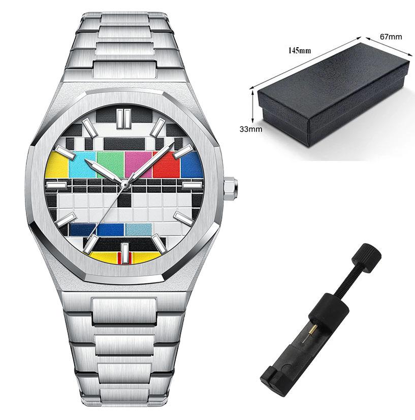 New Fashion Luxury Watches For Man Creative Dial Unique Design Luminous Steel Strap Waterproof Quartz Watch Gift reloj hombre